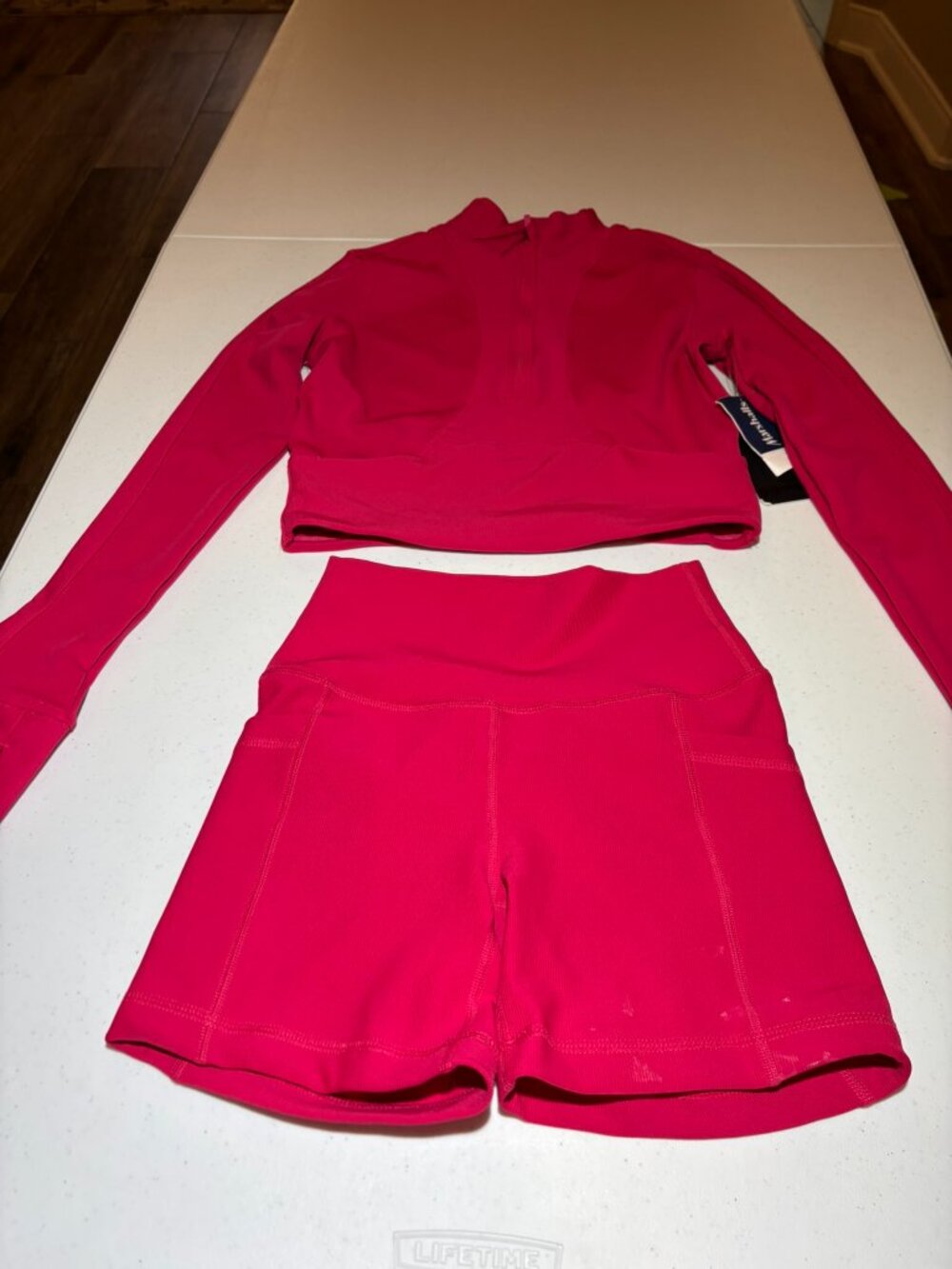 NWT 90 Degrees by Reflex Teen Girl Pink 2 Piece Activewear Set Size Small